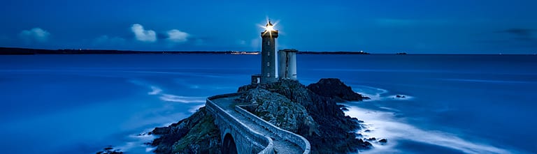 Franse vuurtoren in Plouzane