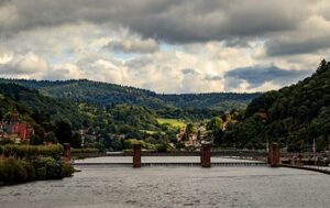 Rivier de Neckar in heidelberg
