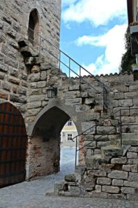 Trap in Dinkelsbuhl langs de Romantische Strasse