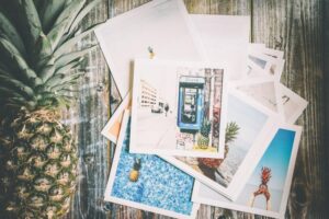 Afgedrukte vakantiefoto's
