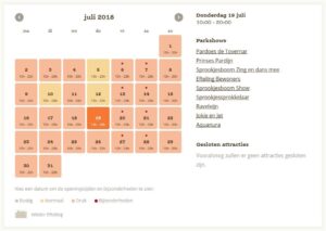 Drukte in de Efteling bekijken op de website