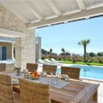 Luxe vakantiewoning Istrië ontbijttafel